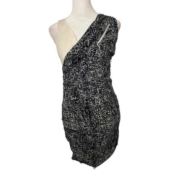 IRO Hunter cream & navy blue silk sleeveless mini dress size 38 - Picture 1 of 12